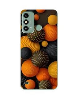 Чохол для ZTE Blade A53 з картинкою «Об'ємні помаранчеві сфери»