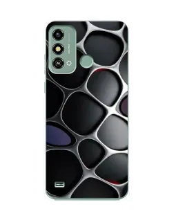 Чохол для ZTE Blade A53 з картинкою «Об'ємна темна решітка»