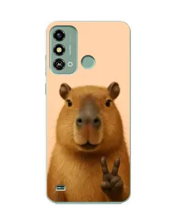 Чохол для ZTE Blade A53 з картинкою «Капібара вікторія»