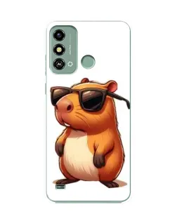 Чохол для ZTE Blade A53 з картинкою «Капібара в окулярах»