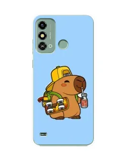 Чохол для ZTE Blade A53 з картинкою «Капібара на скейті»