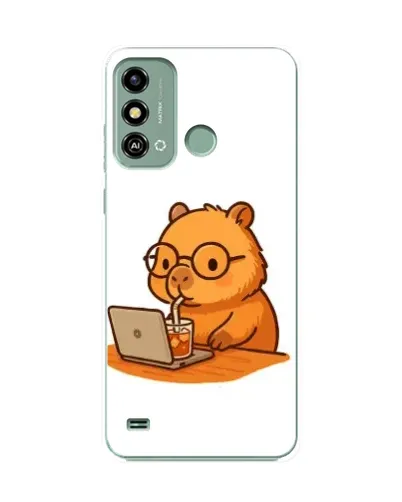 Чохол для ZTE Blade A53 з картинкою «Капібара з ноутбуком» Чохол для ZTE Blade A53 з картинкою «Капібара з ноутбуком»