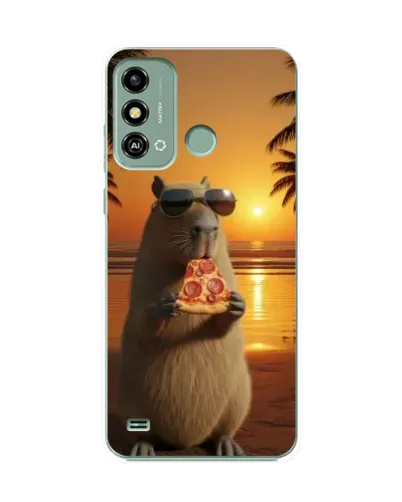 Чохол для ZTE Blade A53 з картинкою «Капібара з піцою» Чохол для ZTE Blade A53 з картинкою «Капібара з піцою»