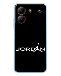 Чехол для ZTE Blade A54 с картинкой «Jordan White Logo»