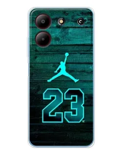 Чехол для ZTE Blade A54 с картинкой «Jordan Cyan 23»