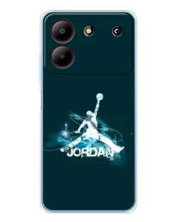 Чехол для ZTE Blade A54 с картинкой «Jordan Blue Fire»