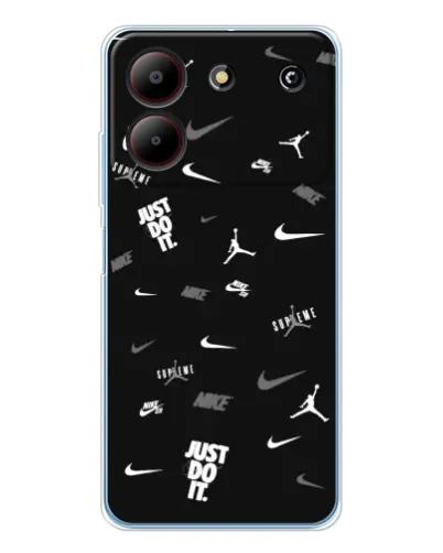Чехол для ZTE Blade A54 с картинкой «Nike Black Pattern» Чехол для ZTE Blade A54 с картинкой «Nike Black Pattern»