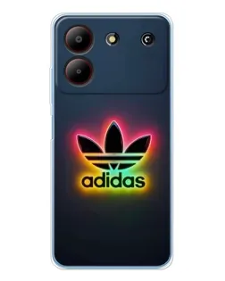 Чехол для ZTE Blade A54 с картинкой «Неоновый Adidas»
