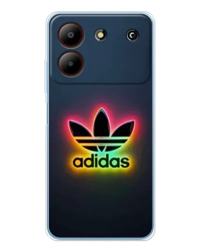 Чехол для ZTE Blade A54 с картинкой «Неоновый Adidas»