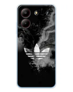 Чехол для ZTE Blade A54 с картинкой «Абстрактный дым Adidas»