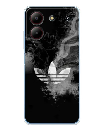 Чехол для ZTE Blade A54 с картинкой «Абстрактный дым Adidas»