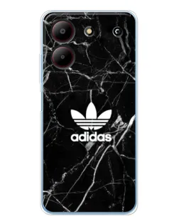 Чехол для ZTE Blade A54 с картинкой «Белый мрамор Adidas»