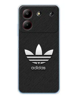 Чехол для ZTE Blade A54 с картинкой «Adidas Карбоновая текстура»
