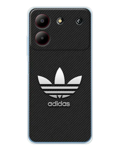 Чехол для ZTE Blade A54 с картинкой «Adidas Карбоновая текстура»