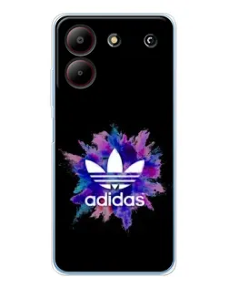 Чехол для ZTE Blade A54 с картинкой «Взрыв красок Adidas»