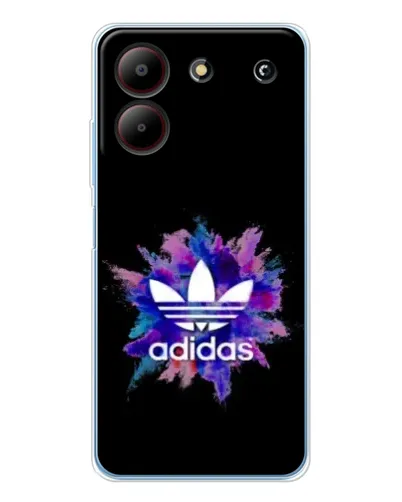 Чехол для ZTE Blade A54 с картинкой «Взрыв красок Adidas»