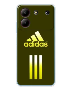 Чехол для ZTE Blade A54 с картинкой «Оливковый градиент Adidas»