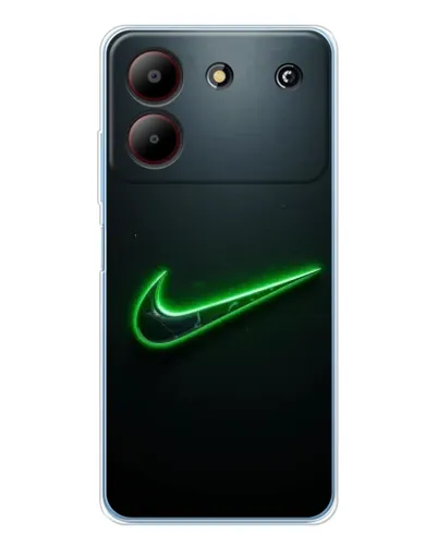 Чехол для ZTE Blade A54 с картинкой «Неоновый контур Nike»