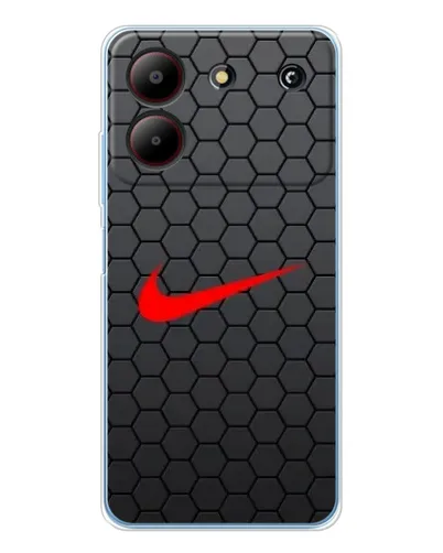 Чехол для ZTE Blade A54 с картинкой «Nike — карбоновая сетка»