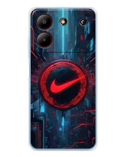 Чехол для ZTE Blade A54 с картинкой «Техногенный стиль Nike»