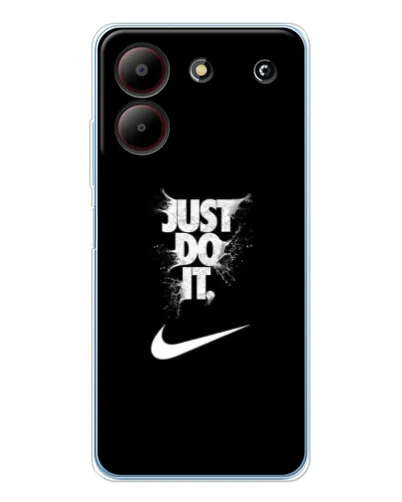 Чехол для ZTE Blade A54 с картинкой «Текстовый принт Nike»