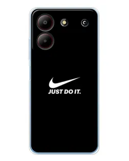 Чехол для ZTE Blade A54 с картинкой «Минимализм от Nike»