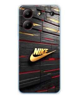 Чехол для ZTE Blade A54 с картинкой «Золотой Nike на металле»