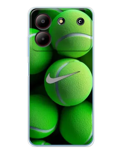 Чехол для ZTE Blade A54 с картинкой «Теннисные мячи Найк»