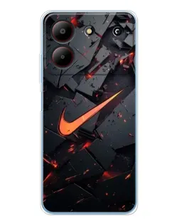 Чехол для ZTE Blade A54 с картинкой «Nike — эффект разломов»