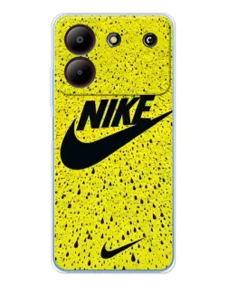 Чехол для ZTE Blade A54 с картинкой «Желтый текстурный Nike»