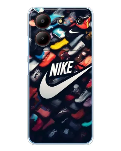 Чехол для ZTE Blade A54 с картинкой «Коллекция кроссовок Nike»