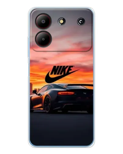 Чехол для ZTE Blade A54 с картинкой «Nike и суперкар»