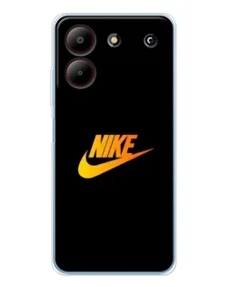 Чехол для ZTE Blade A54 с картинкой «Золотой логотип Nike»