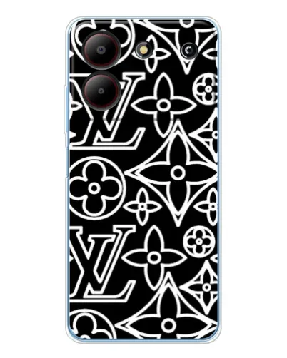 Чехол для ZTE Blade A54 с картинкой «Черно-белый узор LV» Чехол для ZTE Blade A54 с картинкой «Черно-белый узор LV»