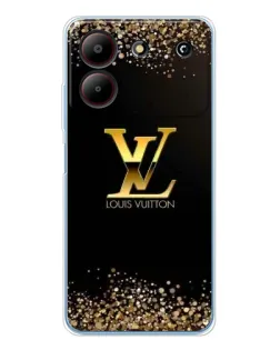 Чехол для ZTE Blade A54 с картинкой «LV — золотые искры»