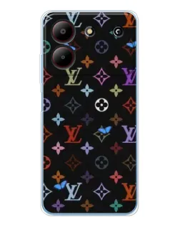 Чехол для ZTE Blade A54 с картинкой «Цветная монограмма LV»
