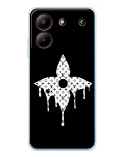 Чехол для ZTE Blade A54 с картинкой «Цветочная монограмма»