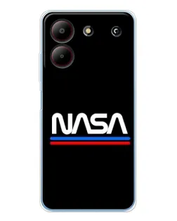 Чехол для ZTE Blade A54 с картинкой «NASA — классика Red Blue» Чехол для ZTE Blade A54 с картинкой «NASA — классика Red Blue»