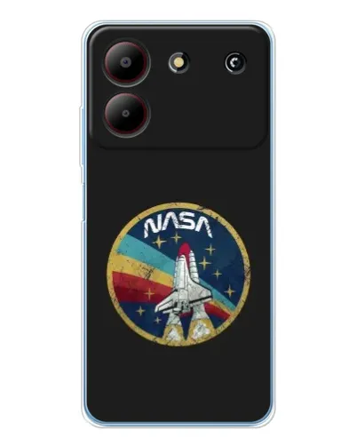 Чехол для ZTE Blade A54 с картинкой «NASA — эмблема миссии»