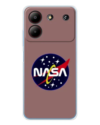 Чехол для ZTE Blade A54 с картинкой «NASA — ретро космос»
