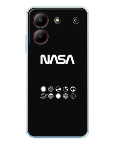 Чехол для ZTE Blade A54 с картинкой «NASA — технический принт»