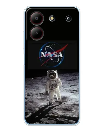 Чехол для ZTE Blade A54 с картинкой «Астронавт на Луне»