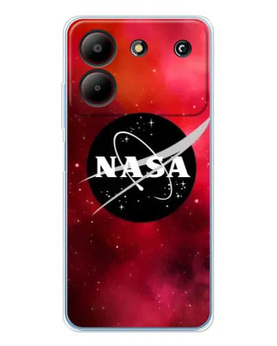 Чехол для ZTE Blade A54 с картинкой «NASA — красная туманность»