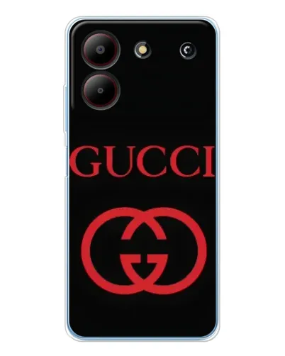 Чехол для ZTE Blade A54 с картинкой «Gucci — красный логотип»