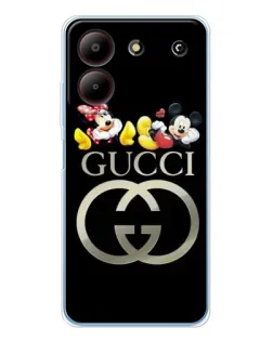 Чехол для ZTE Blade A54 с картинкой «Gucci — герои Disney»