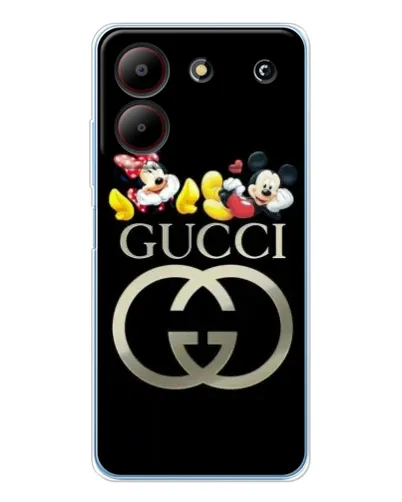 Чехол для ZTE Blade A54 с картинкой «Gucci — герои Disney»
