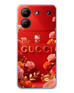 Чехол для ZTE Blade A54 с картинкой «Gucci — золотой сад»