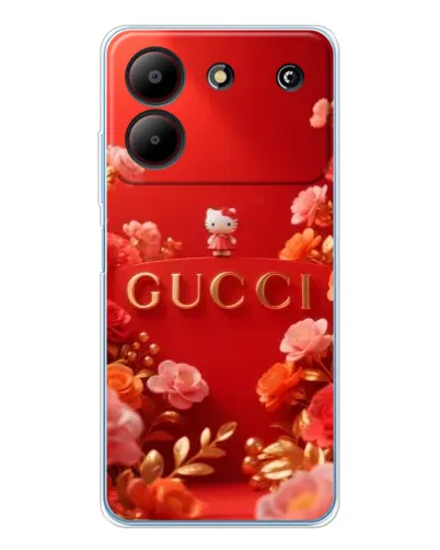 Чехол для ZTE Blade A54 с картинкой «Gucci — золотой сад»