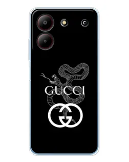 Чехол для ZTE Blade A54 с картинкой «Gucci — серебряная змея»