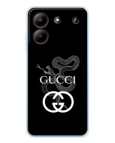 Чехол для ZTE Blade A54 с картинкой «Gucci — серебряная змея»
